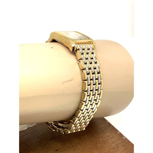 Tory Burch Women's Watch TBW1066 Quartz Two Tone Stainless Steel Tank 19mm - Picture 12 of 14